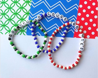 Utah College Friendship Bracelets - BYU - U of U - UVU- Go Cougs - Go Utes - Football - Brigham Young University - Utah Valley University