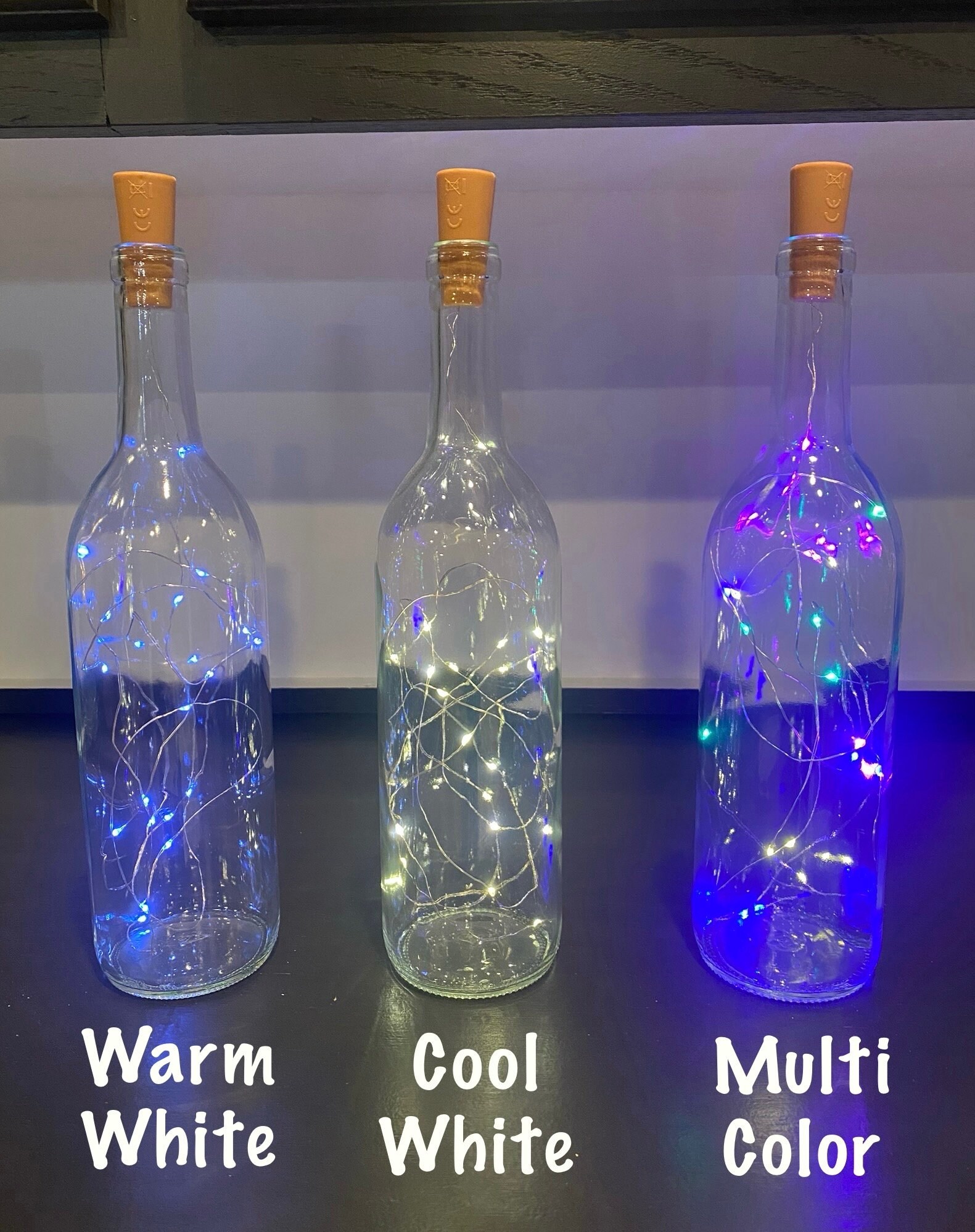 fuck flower blossom lighted wine bottle.  Funny Flower gift,  cuss word flower gift, light up wine bottle - Thumbnail 2