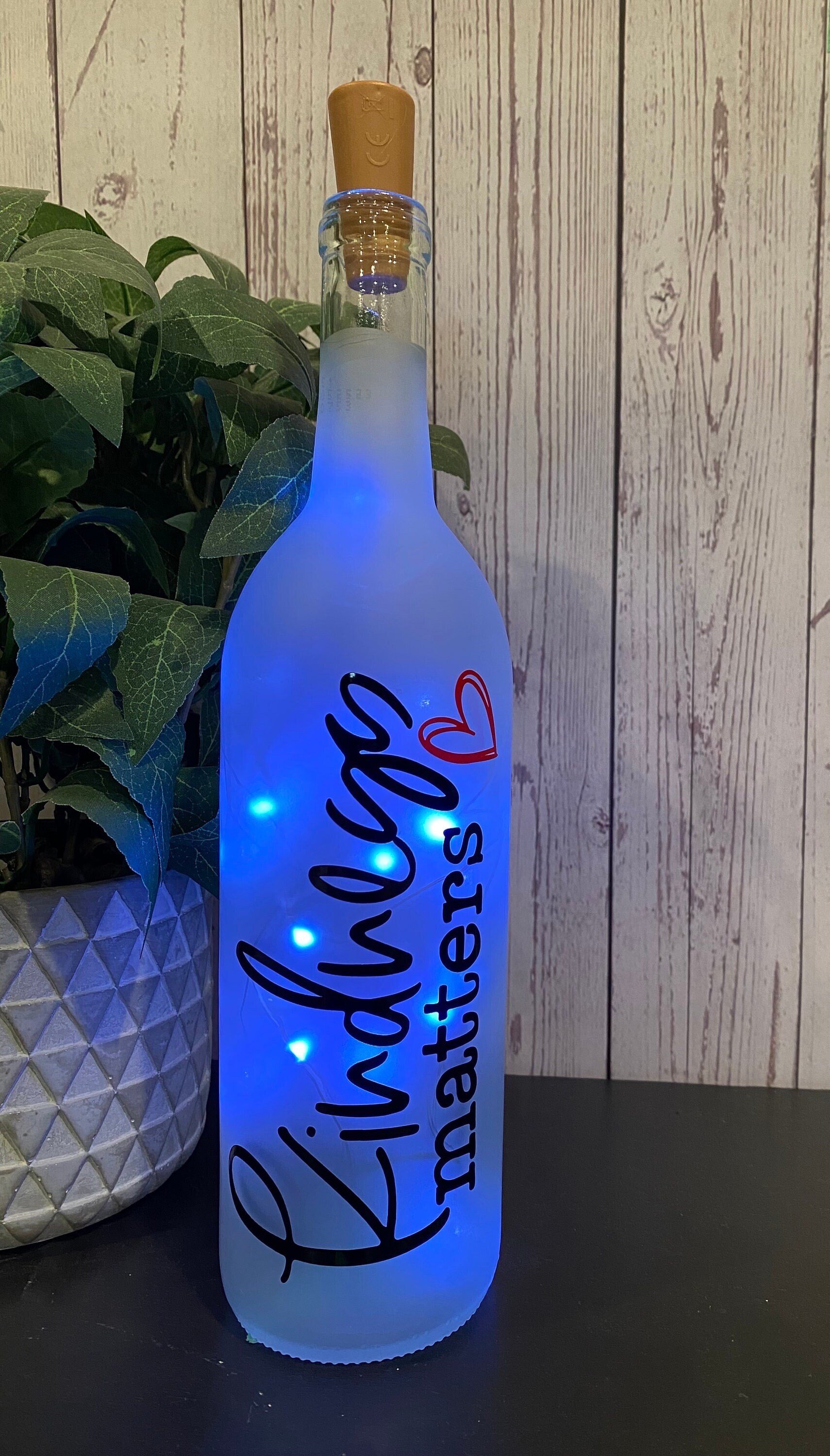 Kindness Matters. Lighted wine bottle, sister gift, friend gift, teacher gift, best friend gift, boss gift, daughter gift, son gift, - Thumbnail 4