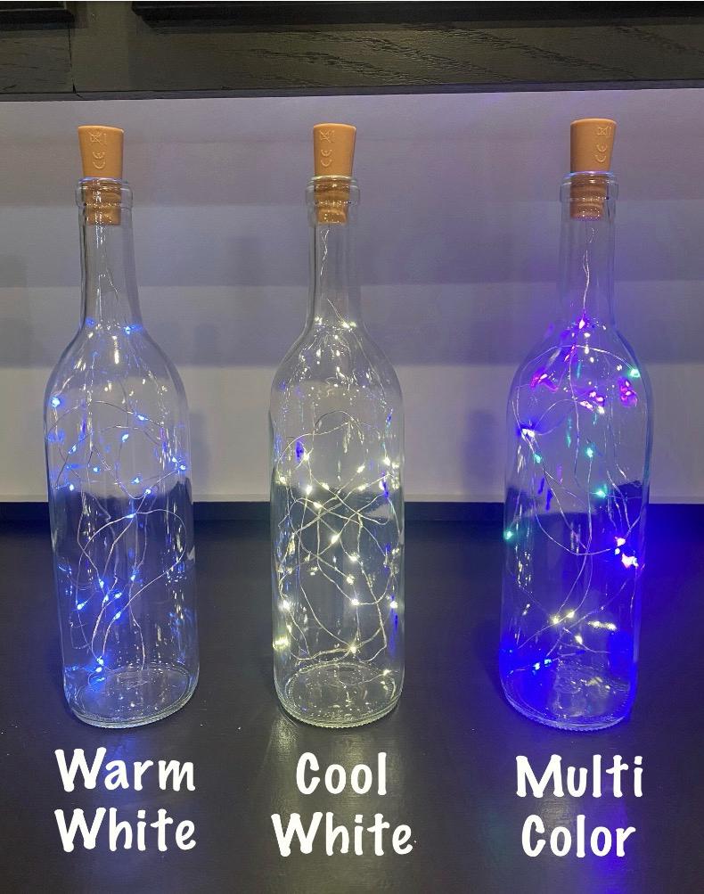 A good friend is like a four-leaf clover. Lighted wine bottle, sister gift, friend gift, best friend gift, boss gift, daughter gift,son gift - Thumbnail 2