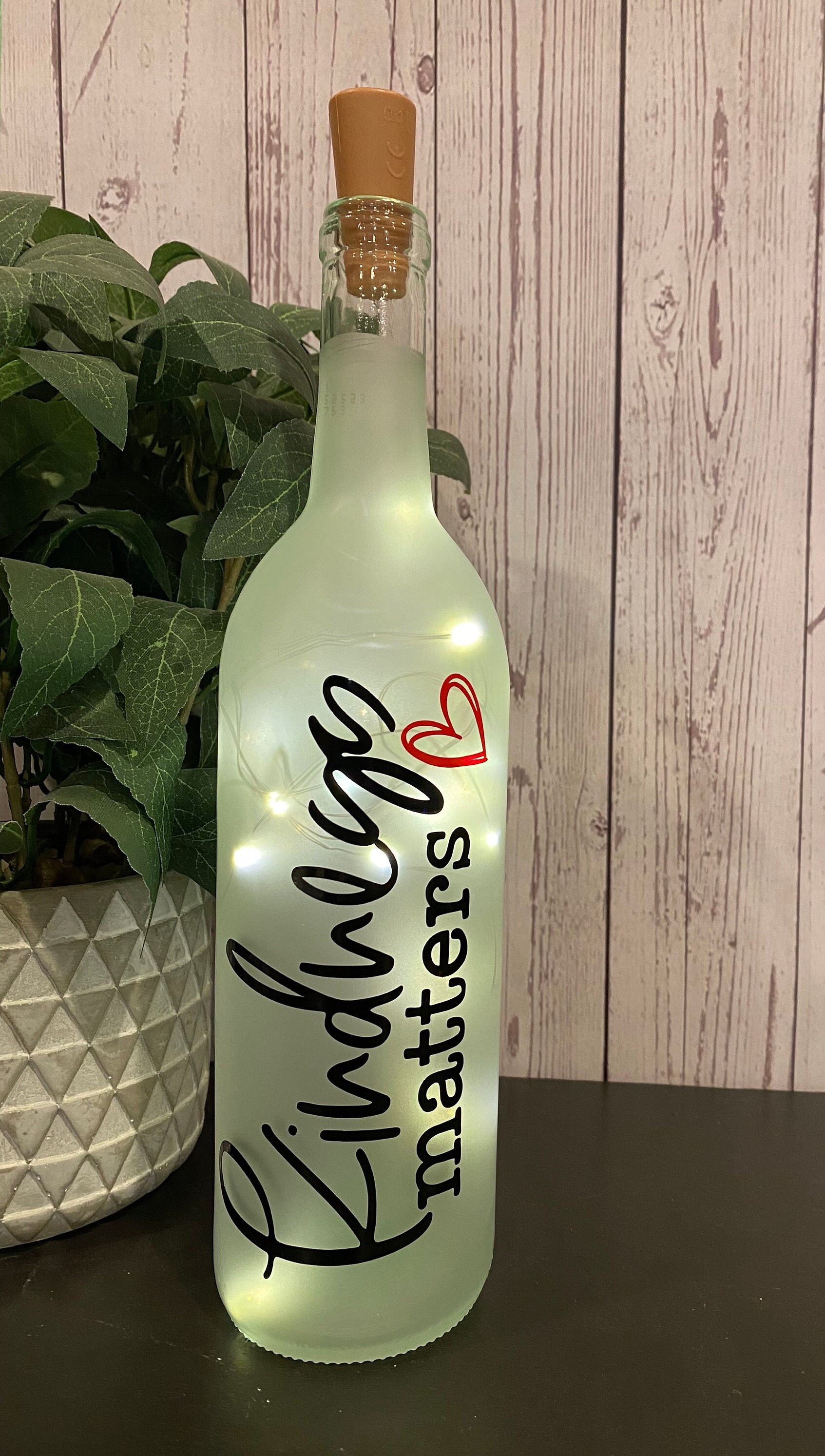 Kindness Matters. Lighted wine bottle, sister gift, friend gift, teacher gift, best friend gift, boss gift, daughter gift, son gift,