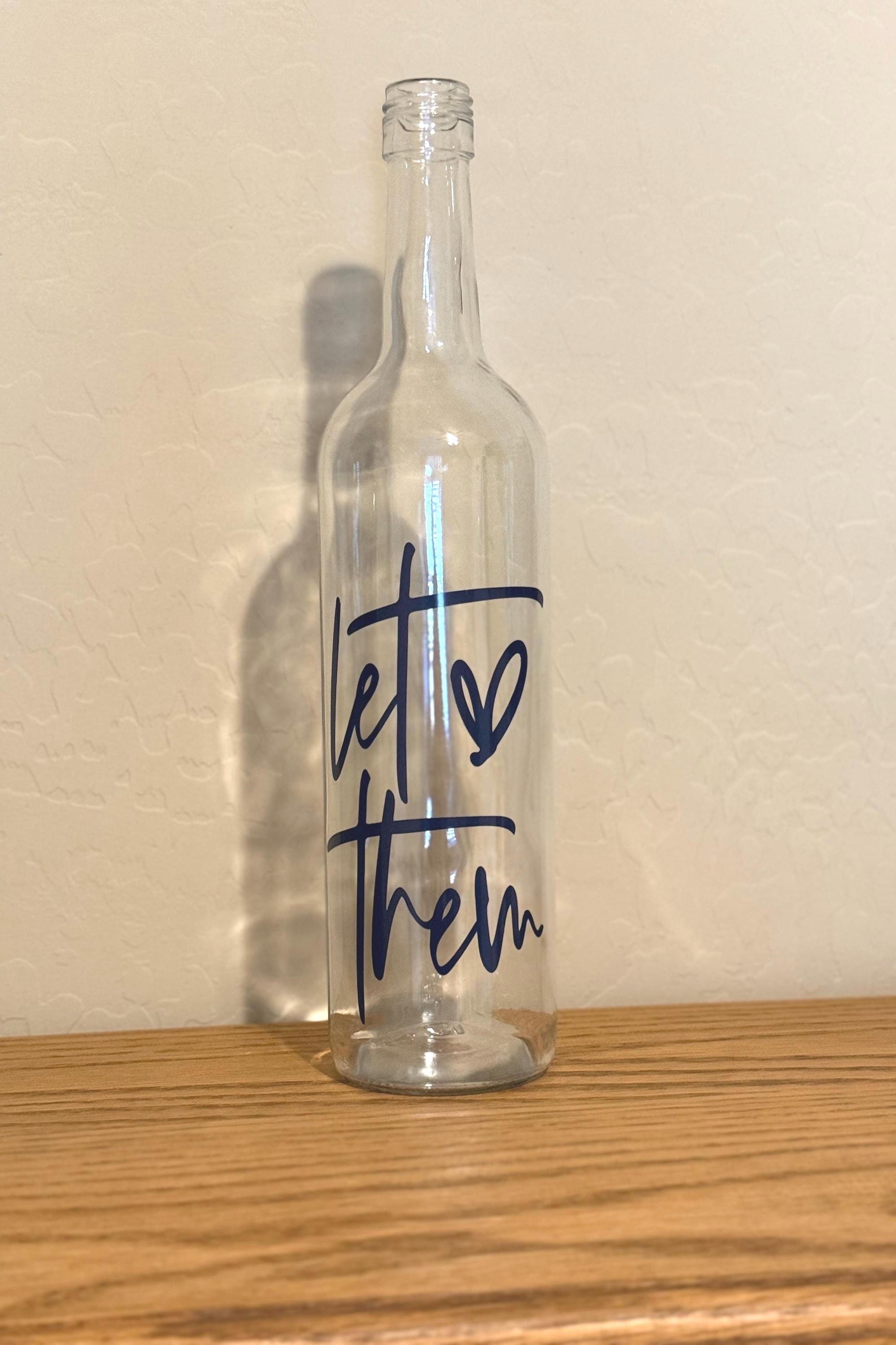 Let them lighted wine bottle, girlfriend gift, sister tribe, mom sister gift, birthday gift, decorated wine bottle