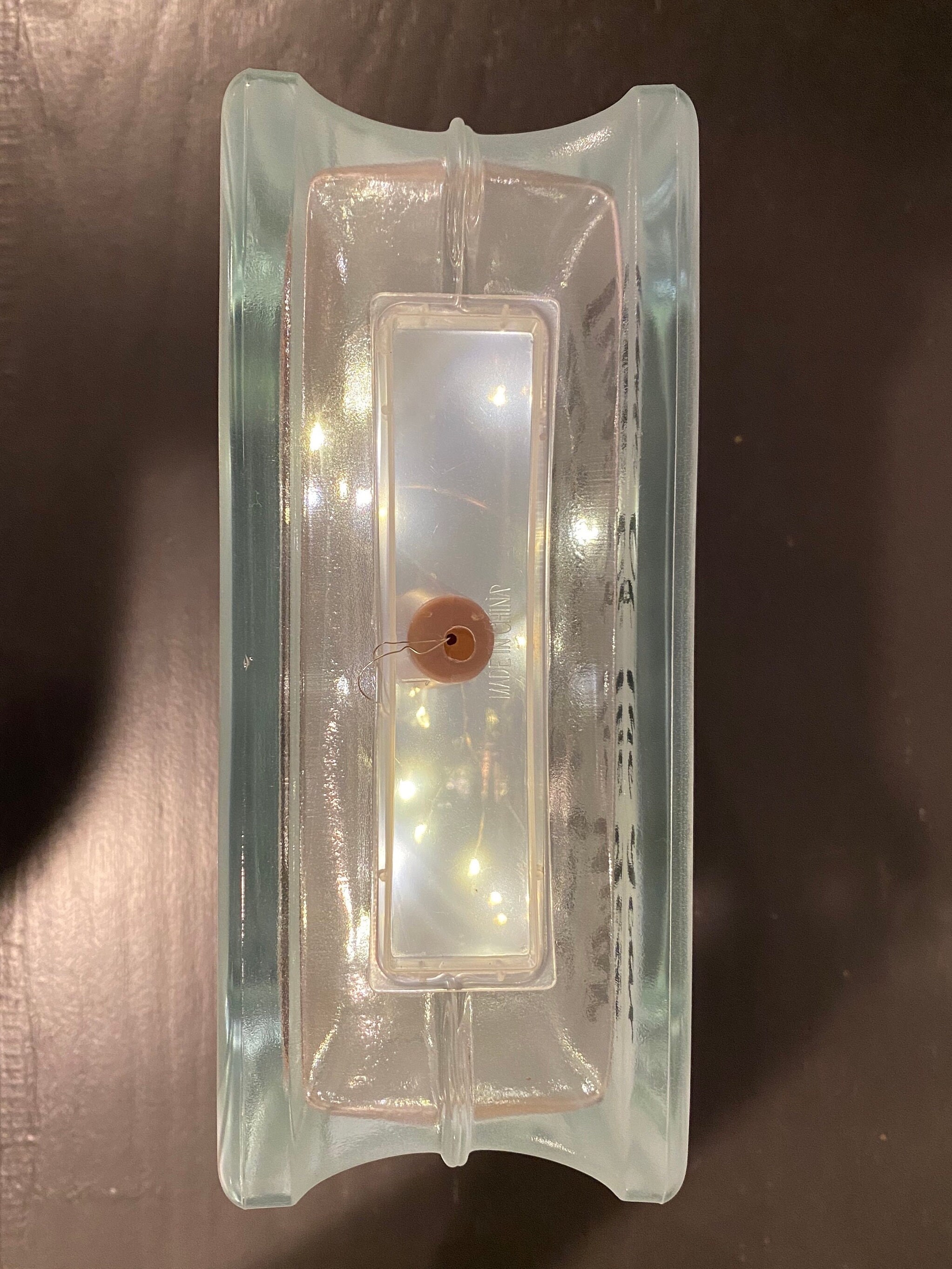 Its the most wonderful time of the year lighted frosted glass Block; Lighted glass block, Christmas gift, holiday decor, holiday gift - Thumbnail 3