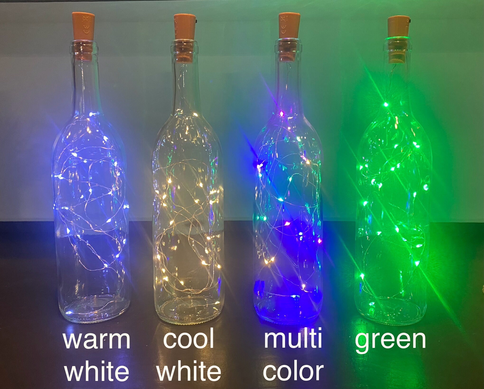 St Patrick’s Day Decor. Happy St Pat’s Day. St Patrick’s Day Lights.  Lighted St Patrick Day Wine Bottles. St Paddy’s day decor. - Thumbnail 3