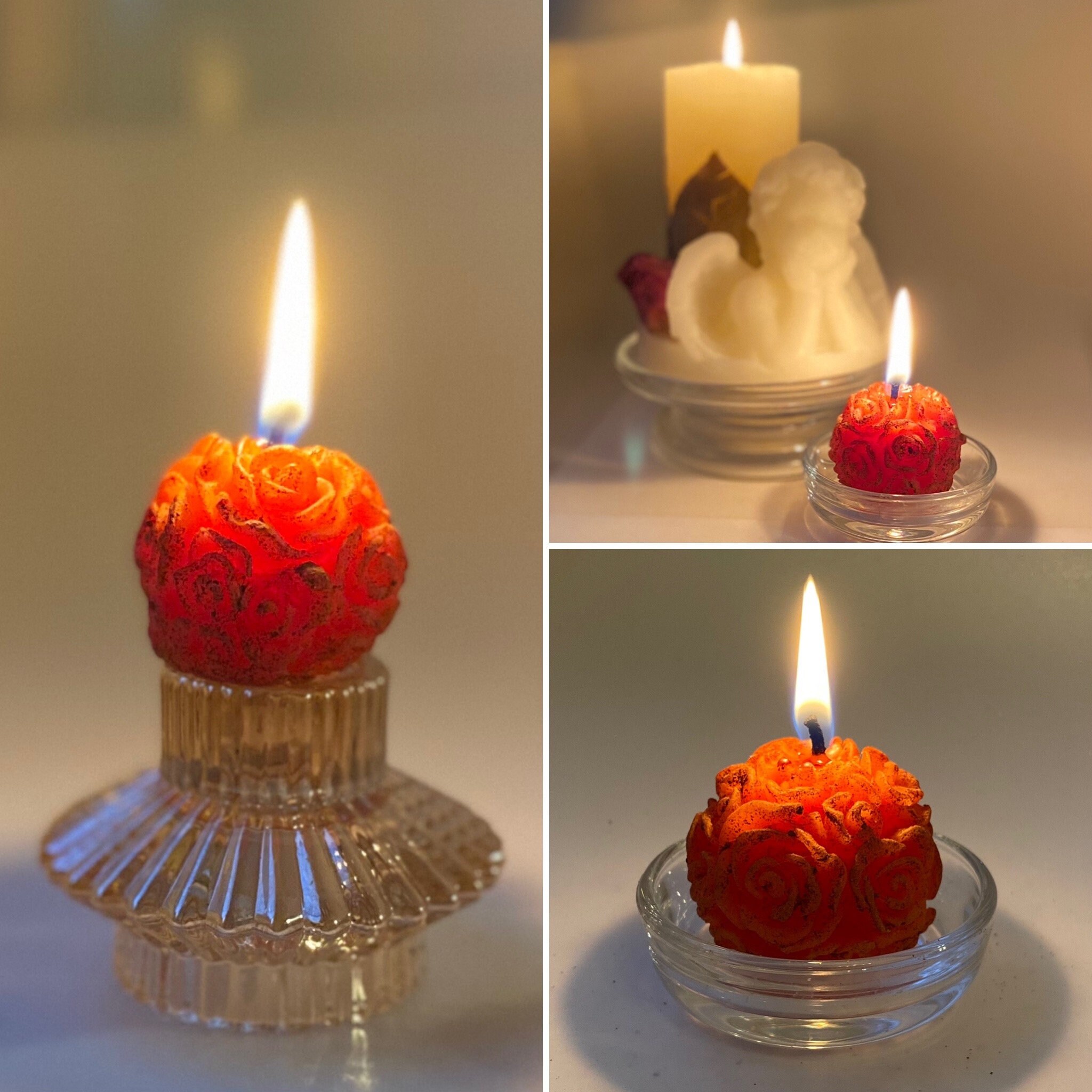 Beeswax Rose Ball Candle – Small - Flights of Fancy HBC