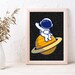 Astronaut Art Print, Cosmonaut Poster, Printable Nursery Space Themed ...
