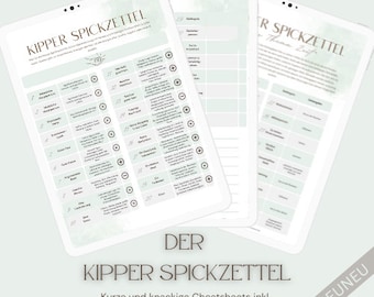 Der Kipper Spickzettel - Cheatsheets inkl. Worsheets Kipperkarten Kipperorakel Deutungshilfe