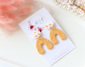 Terrazzo Clay Earrings | Handmade Polymer Clay Earrings | Modern Statement Earrings| Neutral Terrazzo Earrings | Minimalist Handmade Jewelry