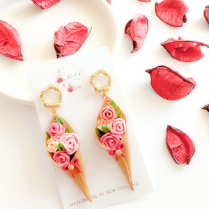 Bouquet Earrings | Valentines Day Earrings |
