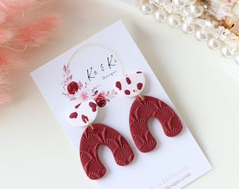 Terrazzo Clay Earrings | Handmade Polymer Clay Earrings | Modern Statement Earrings| Neutral Terrazzo Earrings | Minimalist Handmade Jewelry