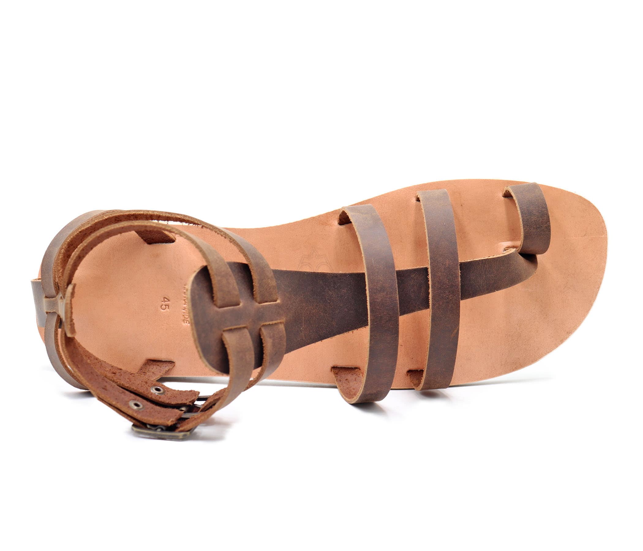 Sandal Mania Pegasus Gladiator Men’s Leather Sandals US Size: 10 Europe Size: 43 Amazon.com | Size 8 Black Emmanuela Greek Leather Gladiator  main image 4