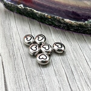 Heart charm, Silver pewter oval heart stamped charms, Antique heart charm, Heart, Lead Free heart charms, Made in the USA, One pack Left.