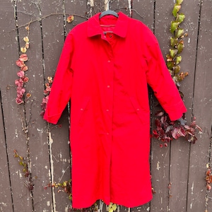 Vintage 90s Eddie Bauer Premium Goose Down Red Coat