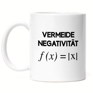 Vermijd negativiteit mok grappig cadeau idee wiskundige natuurkundige die formules bestudeert