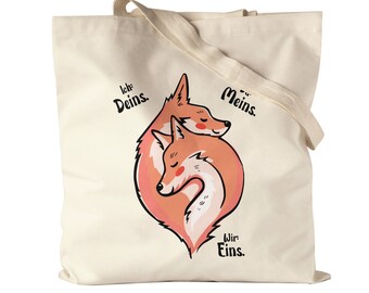 I Yours You Mine We One Fabric Bag Jute Bag Canvas Love Loving Couple Declaration of Love Proof of Love Darling Favorite Person Couple