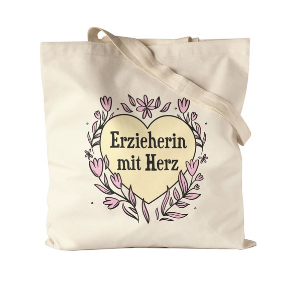 shopper borsa cotone MAESTRA NIDO MATERNA INSEGNANTE IDEA REGALO NATALE CHRISTMA