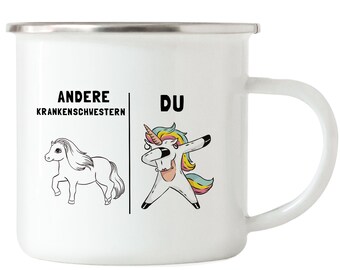 Andere Krankenschwestern Du Emaille Tasse Krankenschwester Einhorn Spruch Kollegin Abschiedsgeschenk Rente Ruhestand