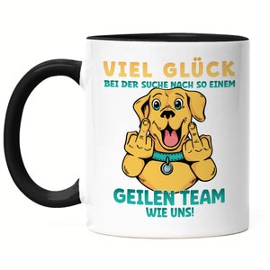 Good Luck In The Search For Such Awesome Team Like Us Mug Black Termination Work Colleague Job Employee Boss