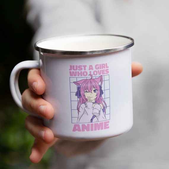 Just A Girl Who Loves Anime Enamel Mug Otaku Baka Manga Comic - Etsy Just A Girl Who Loves Anime Enamel Mug Otaku Baka Manga Comic - Etsy