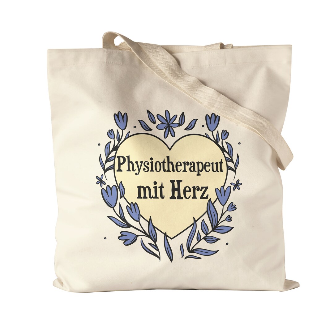 Physiotherapist With Heart Jute Bag Cloth Bag Canvas Gift Idea Etsy