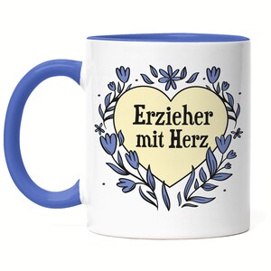 Educator with Heart Mug Blue Gift Idea To Say Thank You Best Educator