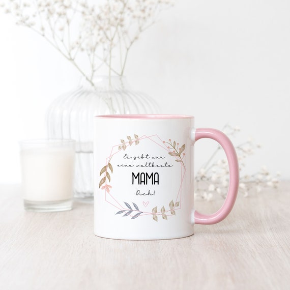 Liebtastisch Weltbeste Mama'' Faultier – Cadeau Pour La Fête Des Mères, Anniversaire, Maman, Tasse à Café, Tasse à Café, Tasse De Bureau, Tasse à Café Rose