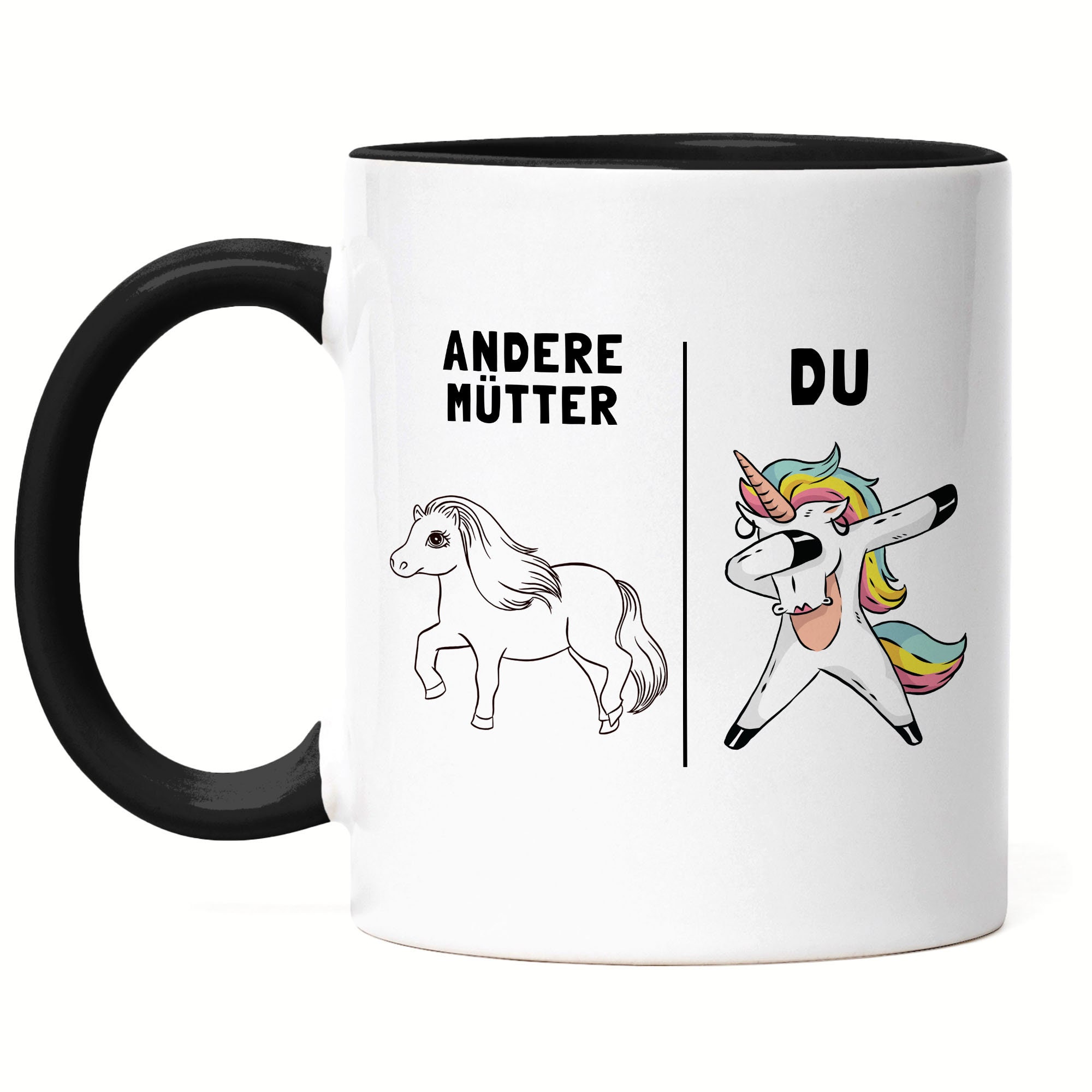 Tazza Da Colazione Divertente Per La Mamma - "Mutter" Con Unicorno, Idea Regalo Per Compleanno/Festa Della Mamma, 330 Ml, Stampata Su Entrambi I Lati, Fatte In Germania