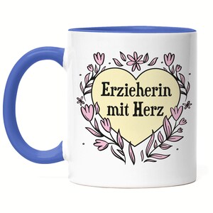 Educator with Heart Mug Blue Gift Idea To Say Thank You Best Educator