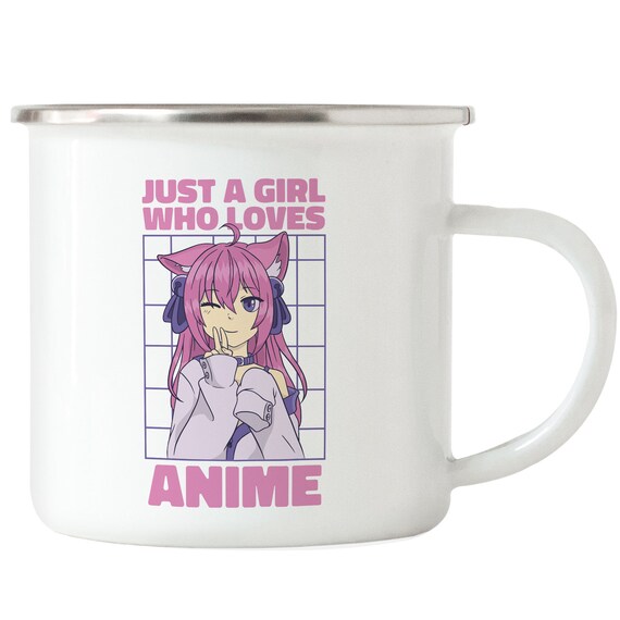 Just A Girl Who Loves Anime Enamel Mug Otaku Baka Manga Comic - Etsy Just A Girl Who Loves Anime Enamel Mug Otaku Baka Manga Comic - Etsy