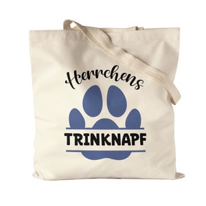 Master&#39;s Drinking Bowl Fabric Bag Jute Bag Canvas Dog Dogs Paw Love Dog Lover Animal Love Four-legged Friend Walk Pet