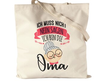 I Don't Have to Say No I'm The Grandma Fabric Bag Jute Bag Canvas Family Grandmother Granny Gifts Money Children Grandchildren