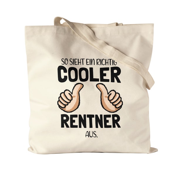 Voici à quoi ressemble un retraité cool sac en tissu en jute sac en toile toile idée cadeau pension de retraite pension de retraite