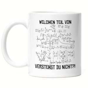 Welk deel van de formule begrijp je niet mok grappig cadeau idee wiskundige natuurkundige ingenieur