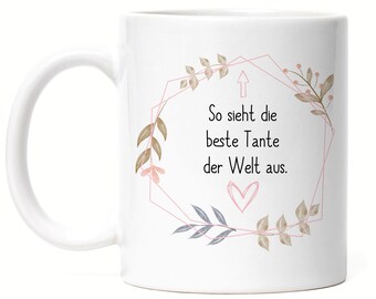 Glitzertasse 'Alles Trullas Außer Meine Glitzertante' - Lustiger Geschenkbecher 330ml (Pink Glitzer)