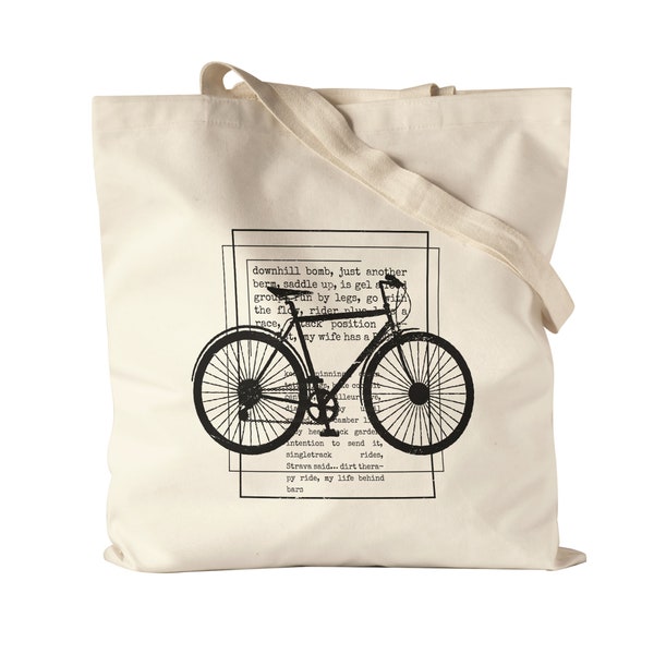 Fahrrad Jutebeutel Stoffbeutel Canvas Rennrad Geschenk Fahrradfahrer Radfahrer Fahrradfahrerin mit Fahrradmotiv Bike