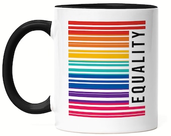 LGBT Equality Tasse Schwarz Regenbogen Barcode Gay LGBTQ Pride Queer CSD Pride Week Geschenk