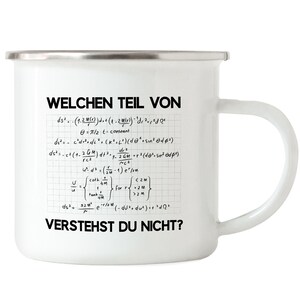 Welk deel van de formule begrijp je niet Emaille beker Grappig cadeau-idee Wiskundige natuurkundige Wiskunde Abi