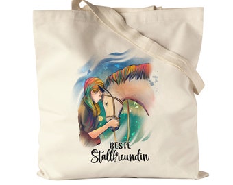 Best Stable Friend Fabric Bag Jute Bag Canvas Horses Love Horse Lover Girlfriend Friends Riding Stable Rider Girlfriend