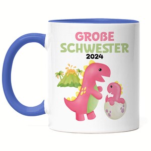 Big Sister 2024 Mug Blue Baby Birth Siblings Family Love Security Toddler Security Sister