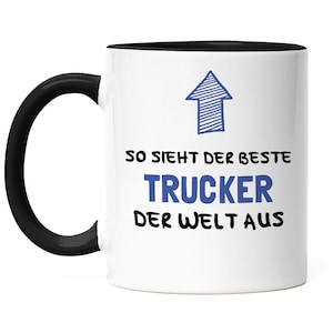 So Sieht Der Beste Trucker Der Welt Aus Tasse Schwarz Geschenk Trucker-Tasse LKW-Fahrer