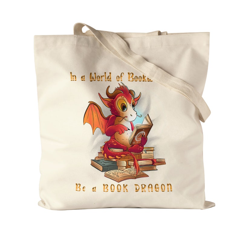 Bookworm? Please, I Am A Bookdragon Jutebeutel Stoffbeutel Buch Lesen Bücherwurm Drachen Bildung Bücher Bild 1