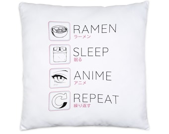Ramen Sleep Anime Repeat Pillow Incl Filling Japan Manga Otaku Baka Gift Idea