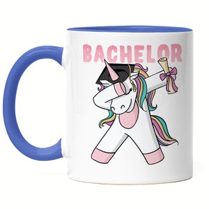 Bachelor Tasse Blau Pferd Einhorn Abschlussgeschenk Dab Cool Humorvoll Geschenkidee