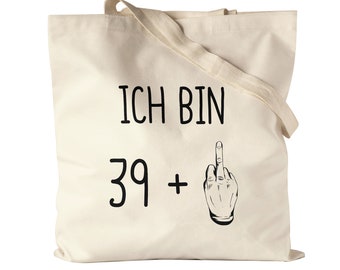 40th Birthday Bag Middle Finger Humorous Gift Idea Round Birthday 40 Years Old Original