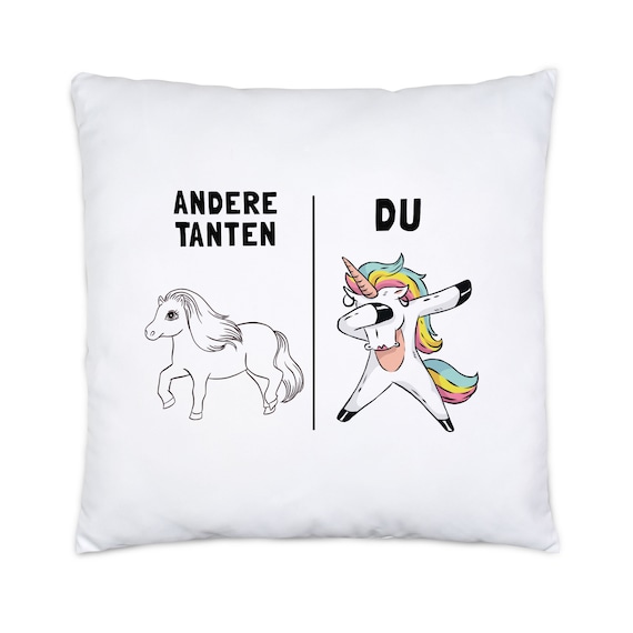 Other Aunts Du Pillow Incl. Filling Best Aunt in the World Gift Unicorn Birthday of Niece Nephew 40 X 40 Cm Etsy