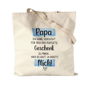 Cadeau papa sac en jute sac en tissu toile avec dicton fête des pères idée cadeau humour sarcasme père Papi