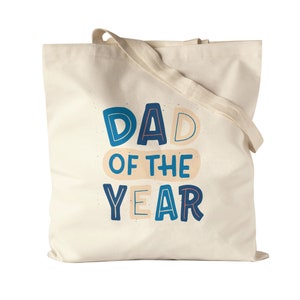 Dad Of The Year Jute Bag Fabric Bag Canvas Best Dad Father&#39;s Day Gift Idea World&#39;s Best Dad