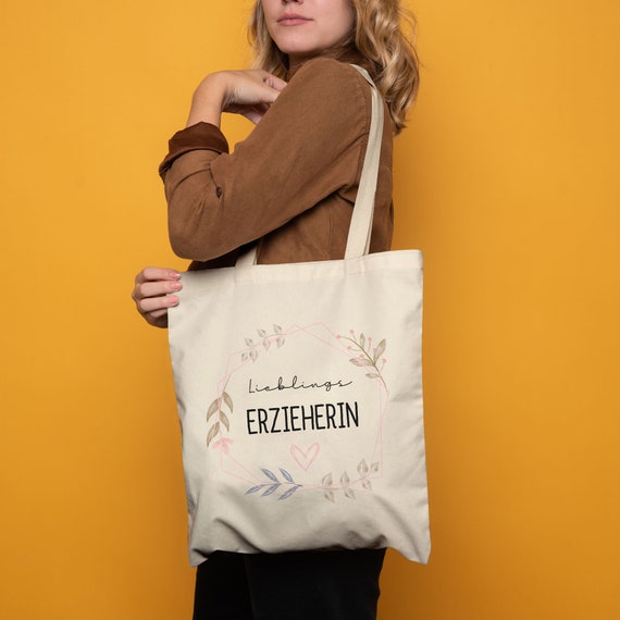 Borsa In Cotone 'Educatore' – Regalo Originale Per Educatrici, Maestre E Mamme Per La Festa Della Mamma O Il Nido