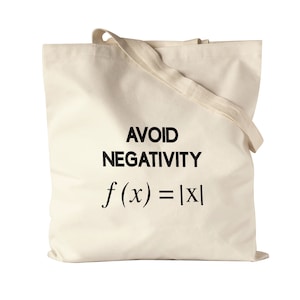 Avoid Negativity Jute Bag Fabric Bag Canvas Funny Gift Idea Mathematician Physicist Formulas Study