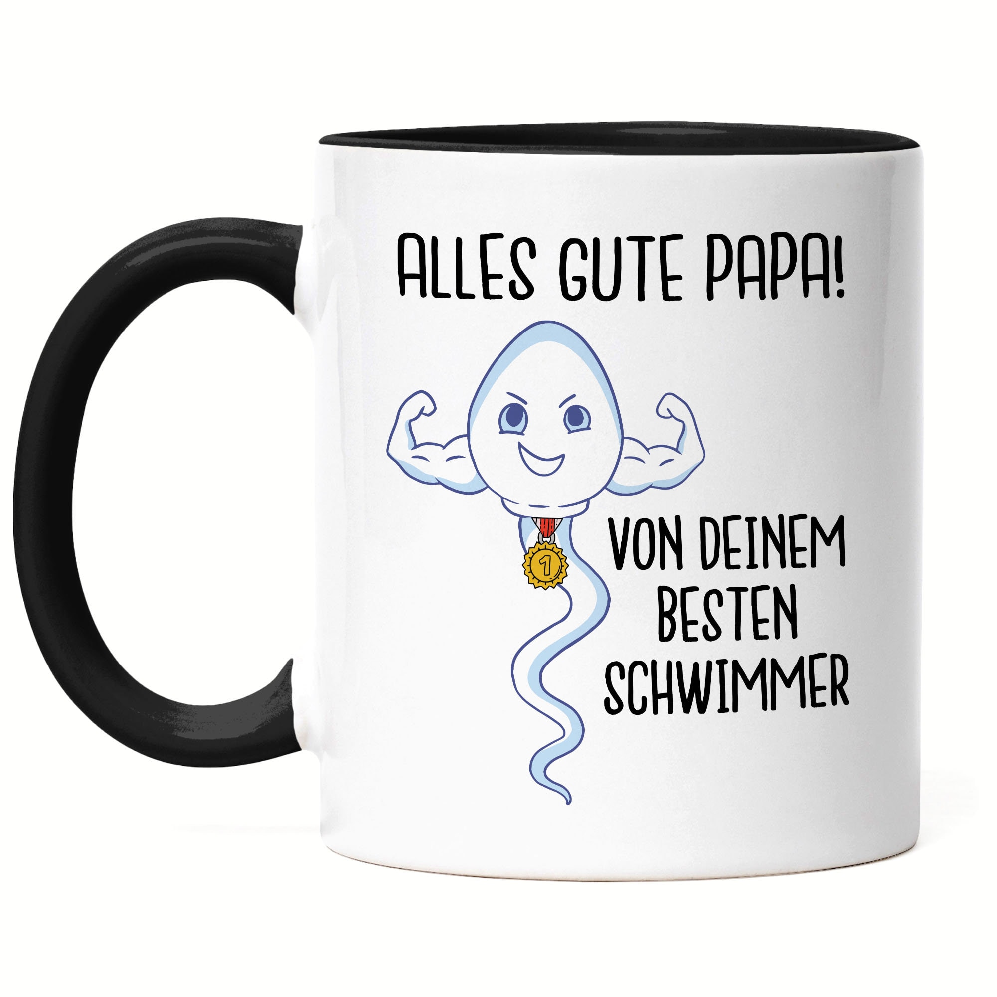 Tasse De Papa Heureux Du Meilleur Nageur, Cadeau Noir Pour La Fête Des Pères, Anniversaire, Motif Amusant, Idée Cadeau Pour Fils - France